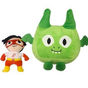 RYAN'S WORLD "Red Titan" and Green Monster Plush Kids Toys